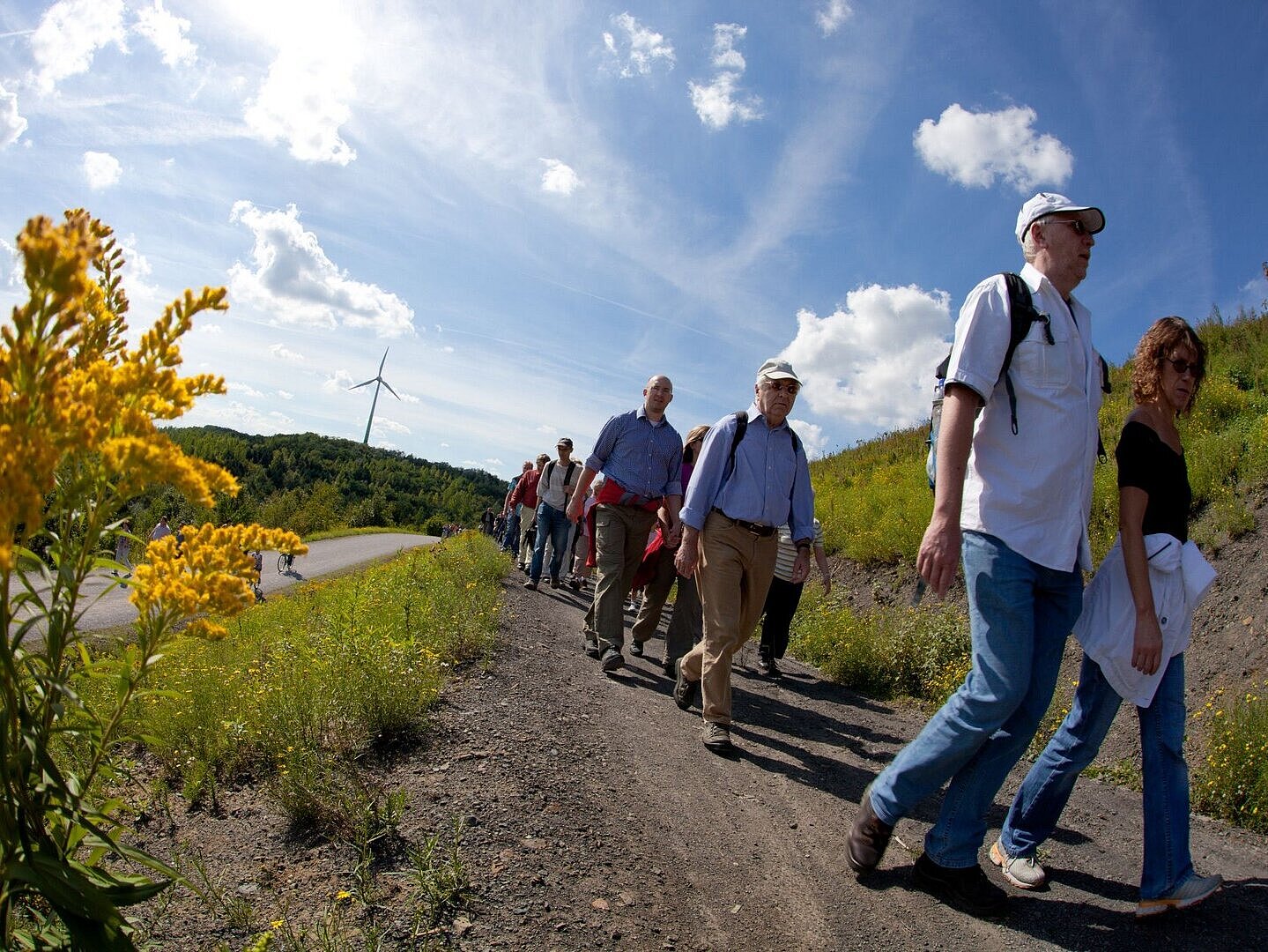 Gruppe auf geführter Wanderung.