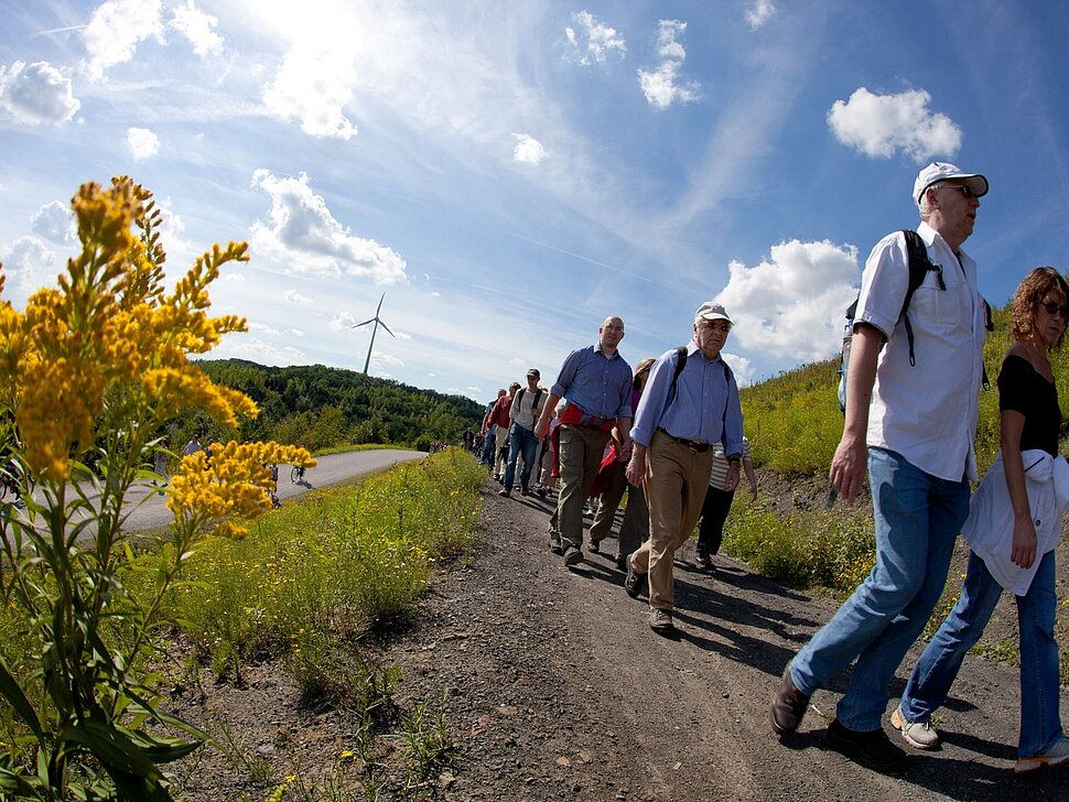 Gruppe auf geführter Wanderung.