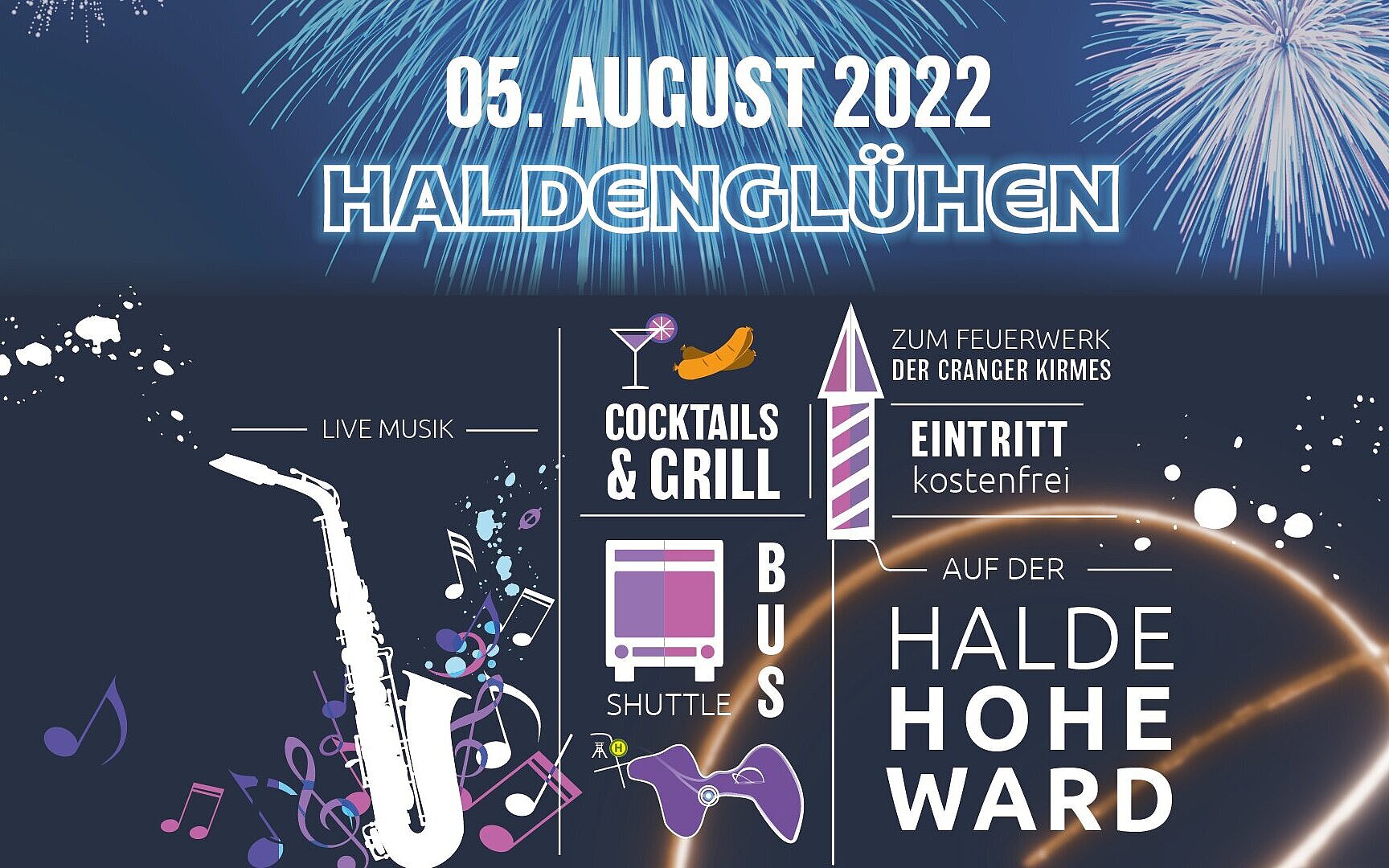 Plakatmotiv Haldenglühen August 2022