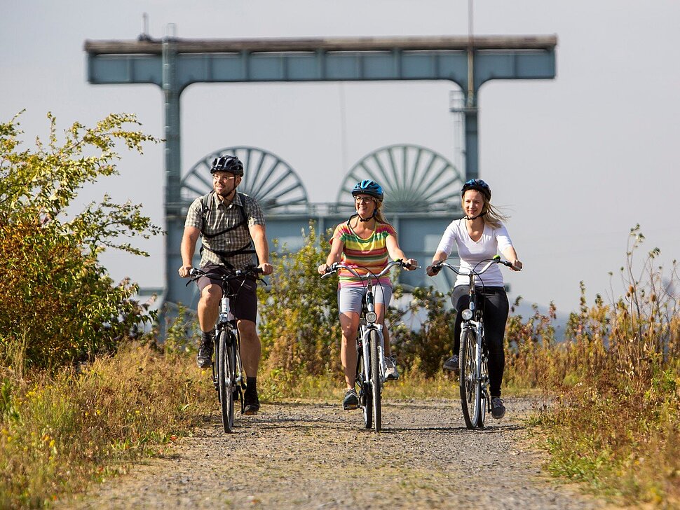 Radtour über die Halde Hoheward in Herten.