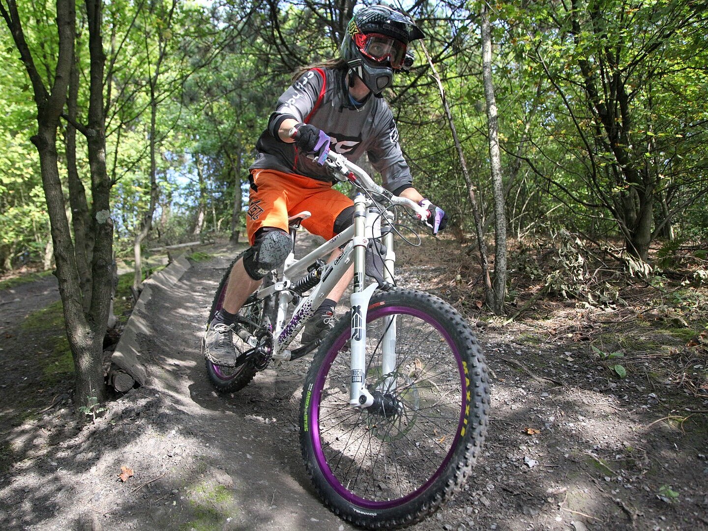 Probelauf der Mountainbike-Strecke auf der Halde Hoppenbruch