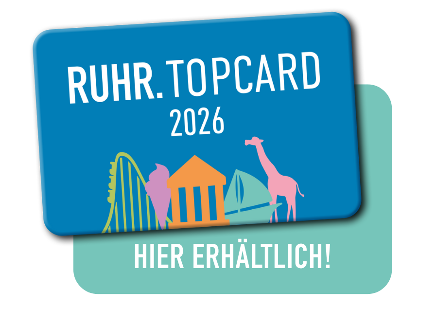 Die RuhrTopCard 2026 ist ab dem 25.11.25 im Besucherzentrum Hoheward erhältlich.