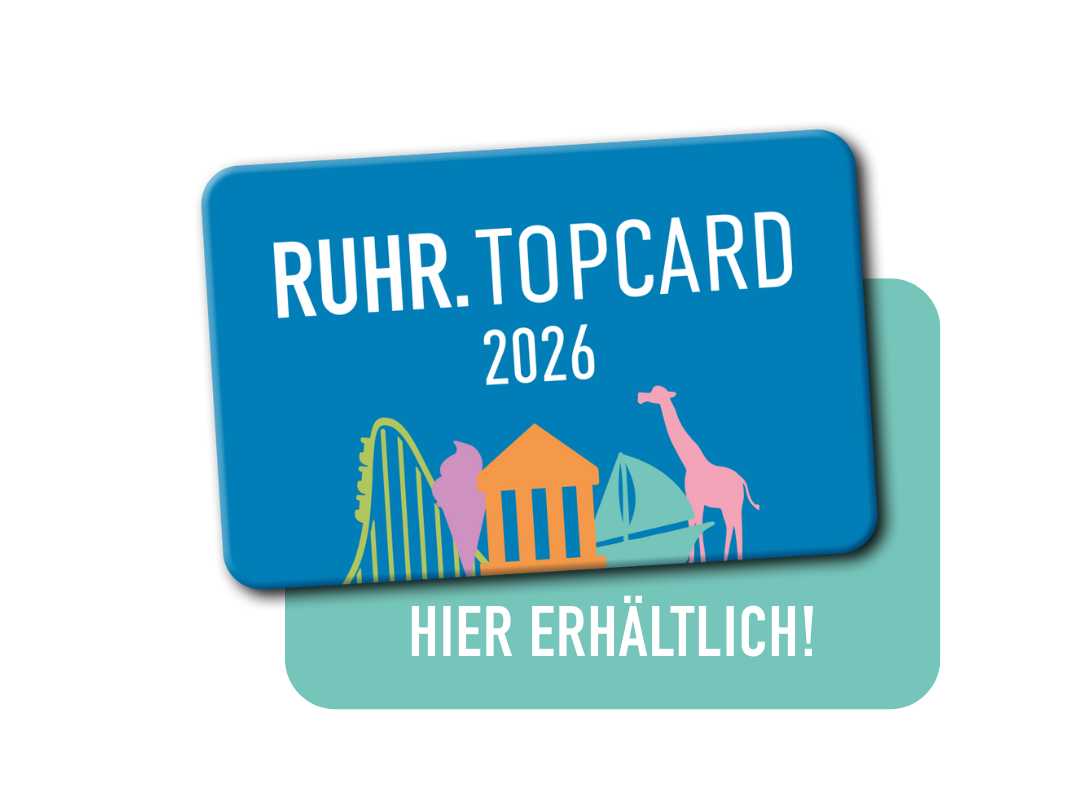 Die RuhrTopCard 2026 ist ab dem 25.11.25 im Besucherzentrum Hoheward erhältlich.