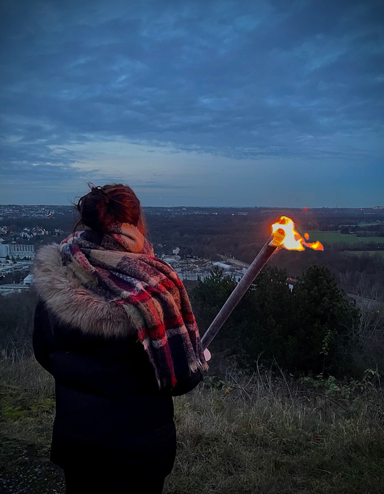 Fackelwanderung auf der Halde Hoheward. Fackelwanderung auf der Halde Hoheward.