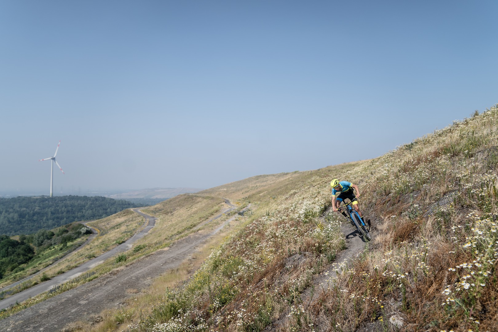 Mountainbiken auf der Halde Hoheward