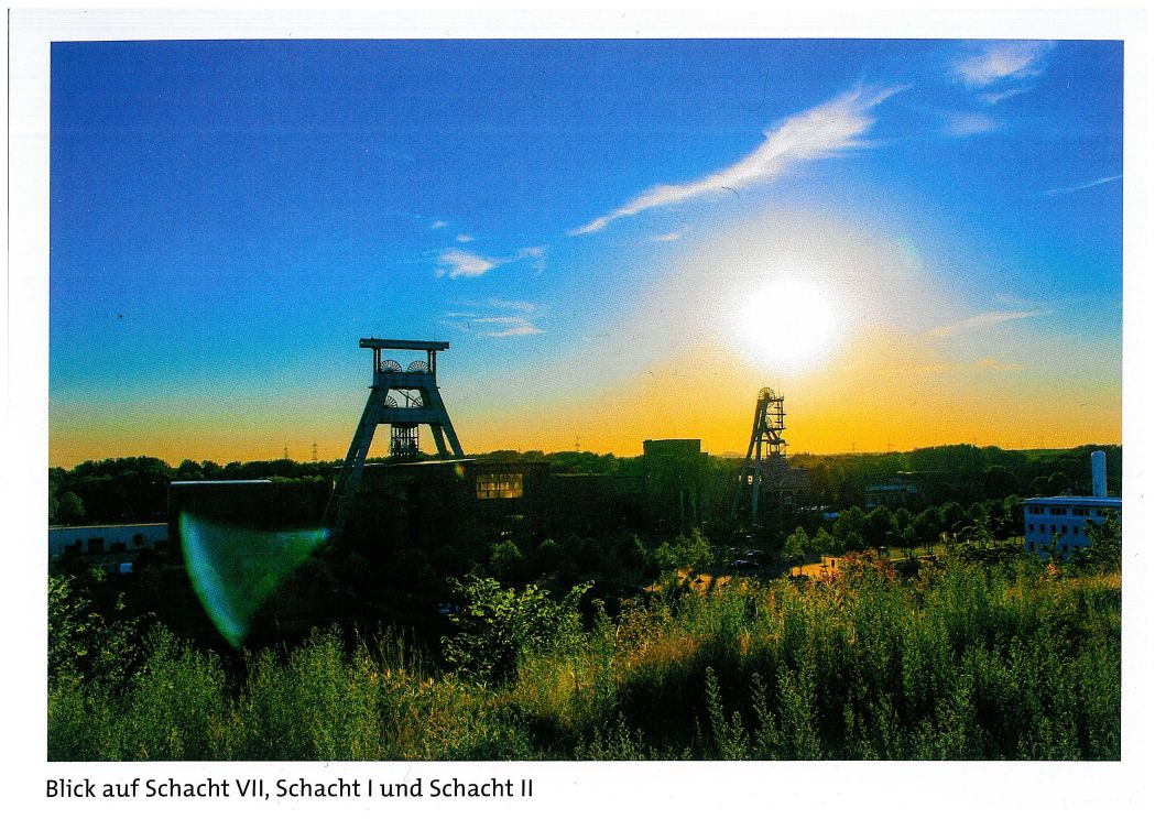 Postkarte "Blick von Halde Hoheward auf Zeche Ewald"